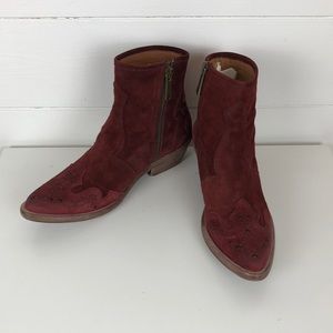 Sundance VERACRUZ ARTISANS Andalucia Suede Boots EU 38 (US 7.5/8) red Western